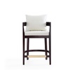 Manhattan Comfort Ritz Counter Stool in Ivory and Dark Walnut CS006-IV